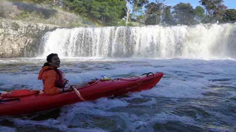 Join us for a fantastic half-day Walk and Paddle adventure around the spectacular Haruru Falls.